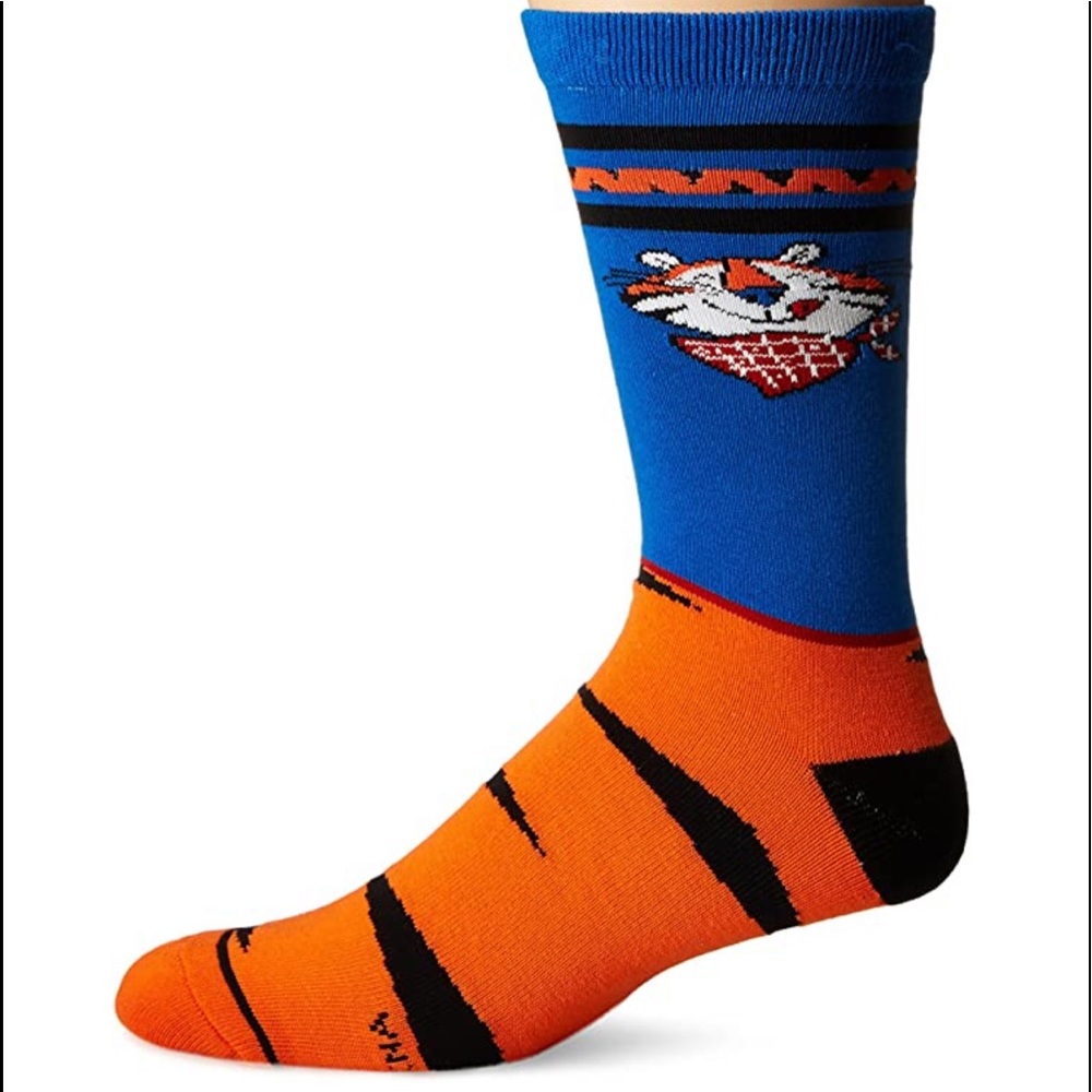 Graphic Cool Socks  Kellogg’s Cereal Tony The Tiger Mascot Crew Socks.